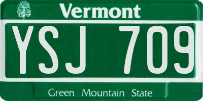 VT license plate YSJ709