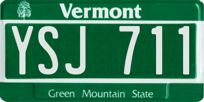 VT license plate YSJ711