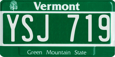 VT license plate YSJ719