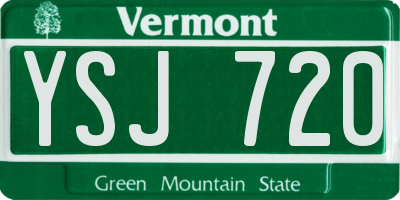 VT license plate YSJ720