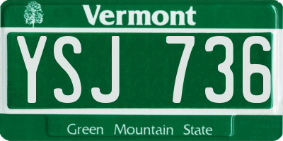 VT license plate YSJ736