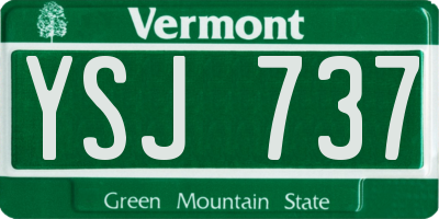 VT license plate YSJ737