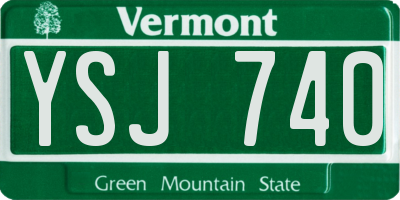 VT license plate YSJ740