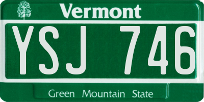 VT license plate YSJ746