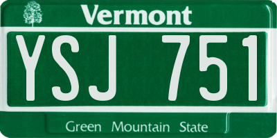 VT license plate YSJ751