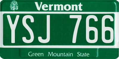 VT license plate YSJ766