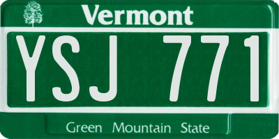 VT license plate YSJ771