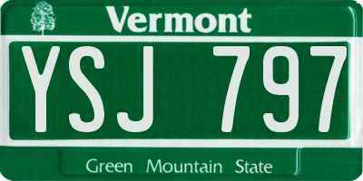 VT license plate YSJ797