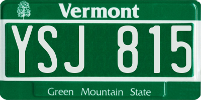 VT license plate YSJ815
