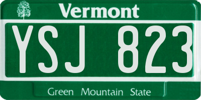 VT license plate YSJ823