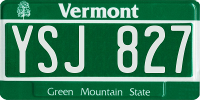 VT license plate YSJ827