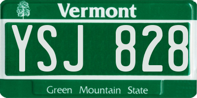 VT license plate YSJ828