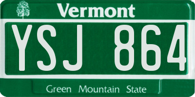 VT license plate YSJ864