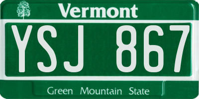 VT license plate YSJ867