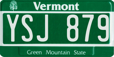 VT license plate YSJ879