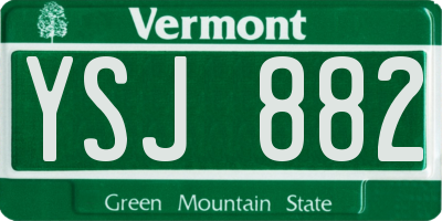 VT license plate YSJ882