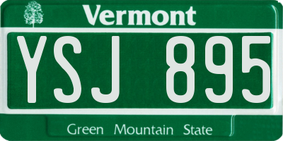 VT license plate YSJ895