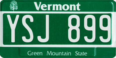 VT license plate YSJ899