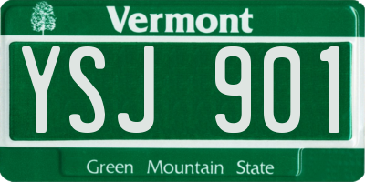 VT license plate YSJ901