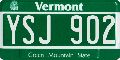 VT license plate YSJ902