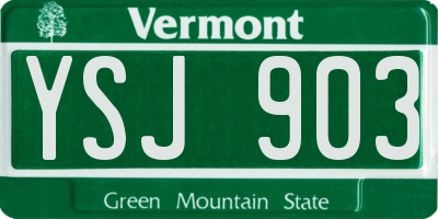 VT license plate YSJ903