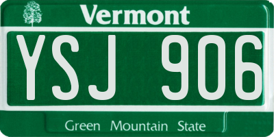 VT license plate YSJ906