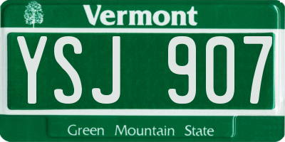 VT license plate YSJ907