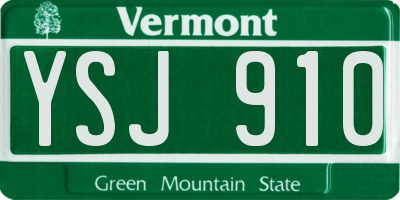 VT license plate YSJ910