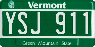 VT license plate YSJ911