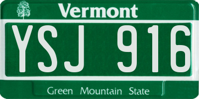 VT license plate YSJ916