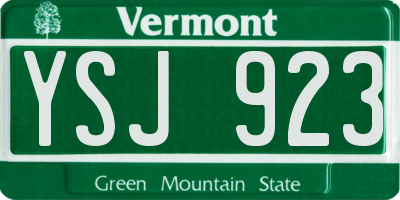 VT license plate YSJ923