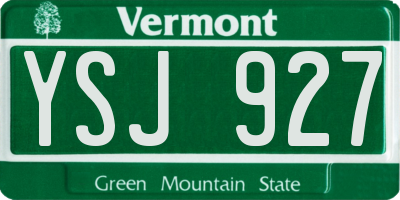 VT license plate YSJ927