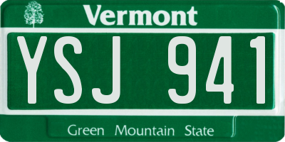 VT license plate YSJ941