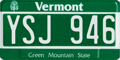VT license plate YSJ946