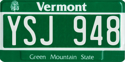 VT license plate YSJ948