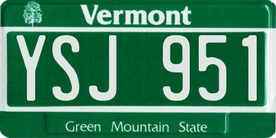 VT license plate YSJ951