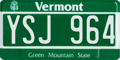 VT license plate YSJ964