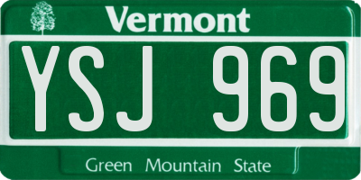 VT license plate YSJ969