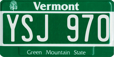 VT license plate YSJ970