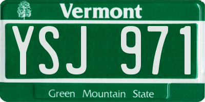 VT license plate YSJ971