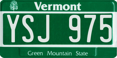 VT license plate YSJ975