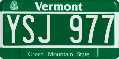 VT license plate YSJ977