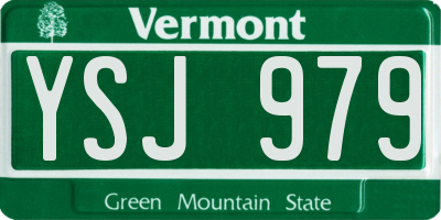 VT license plate YSJ979