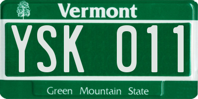 VT license plate YSK011