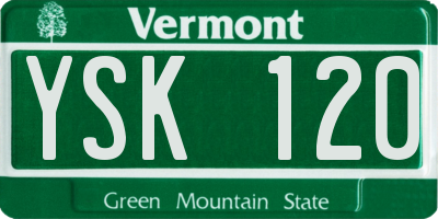 VT license plate YSK120