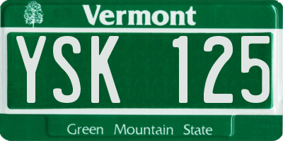 VT license plate YSK125