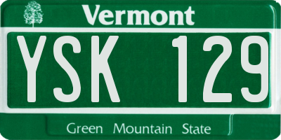 VT license plate YSK129