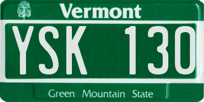 VT license plate YSK130