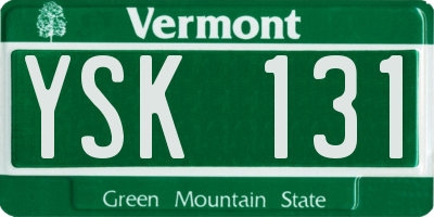 VT license plate YSK131