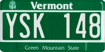 VT license plate YSK148